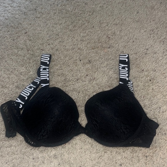 Black juicy couture lace push up bra - Picture 1 of 3